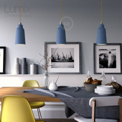 3 Suspensions COPPA bouteille couleur bleu cobalt