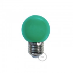 Ampoule LED décorative VERTE - E27 / 220 Volts / G45 / 1W