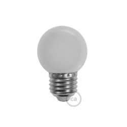 Ampoule LED décorative BLANC mat - E27 / 220 Volts / G45 / 1W