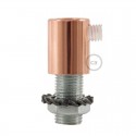 Round metal cable clamp with copper finish with rod, nut and washer