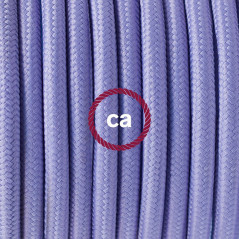 Lampe baladeuse E27 câble textile LILAS, douille bakélite avec interrupteur intégré