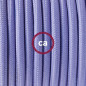 Lampe baladeuse câble textile LILAS, douille E27 bakelite noire avec interrupteur intégré