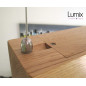 Poutre lumineuse bois de chêne massif 6 douilles 220V - 100 cm de long sur 7 x 7cm