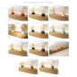 Poutre lumineuse bois de chêne massif 6 douilles 220V - 100 cm de long sur 7 x 7cm