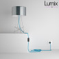 Lampe baladeuse câble textile souple Turquoise effet soie Lampe baladeuse câble textile souple Turquoise effet soie