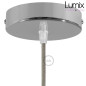 Rosace plafond métal CHROMÉ 1 sortie pour raccordement électrique