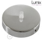 Rosace plafond métal CHROMÉ 1 sortie pour raccordement électrique