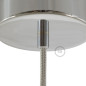 Rosace plafond métal CHROMÉ 1 sortie pour raccordement électrique