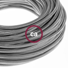 Suspension premium OCTOPUS 7 Argent - Porte-douille métal chromé - Câble 100% gaine cuivre blanc couleur argent