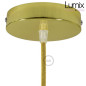 Rosace plafond métal LAITON 1 sortie pour raccordement électrique