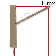 système de fixation au mur réglable en bois pour lampe baladeuse