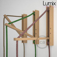 système de fixation au mur réglable en bois pour lampe baladeuse