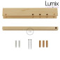 Système de fixation au mur réglable en bois pour lampe baladeuse Système de fixation au mur réglable en bois pour lampe baladeuse