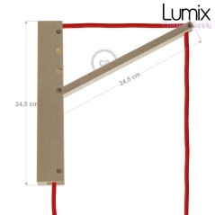 système de fixation au mur réglable en bois pour lampe baladeuse