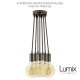 Pendant light cluster 7 sockets prestige finish