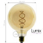 Ampoule gros Globe dorée à filament LED - 5 W / 220 Volts - G125