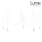 Suspension multiple OCTOPUS 5 Métal - câble textile extra-souple BLANC