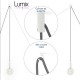 Suspension multiple OCTOPUS 5 Métal - câble textile extra-souple BLANC