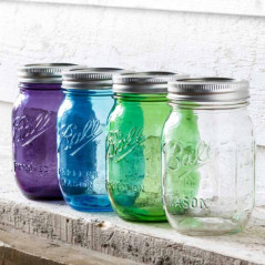 Lampe bocal Mason Jar à poser - 2m50 de câble avec interrupteur bipolaire