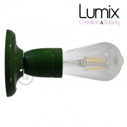 Green porcelain wall lamp as a ceiling or wall lamp