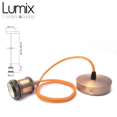 Suspension vintage OR ou BRONZE ROUGE personnalisable