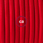 Cordon d'alimentation cable textile 2 x 0,75 mm2 - interrupteur bipolaire et fiche 2 pôles