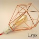 Pendant Plug-in lamps cage metal XXL diamond