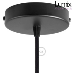 Suspension Polygon Art en métal noir opaque douille E27