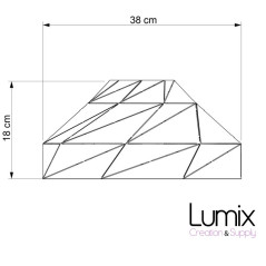 Suspension Polygon Art en métal blanc opaque douille E27
