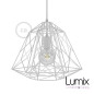 Suspension Sky Apollo grande cage en métal blanc - douille E27