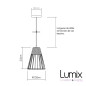 Lampe suspension abat-jour cage métal et béton - Luminaire personnalisable Lampe suspension abat-jour cage métal et béton - Luminaire personnalisable