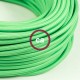 Câble textile vert lime