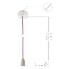 Schéma coté de la suspension porcelaine