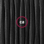 Suspension simple 1 sortie pour abat-jour - câble textile noir