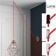 Suspension simple 1 sortie pour abat-jour - câble textile noir