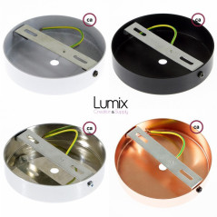 Suspension simple 1 sortie pour abat-jour - câble textile rouge