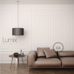 Suspension simple 1 sortie pour abat-jour - câble textile rouge
