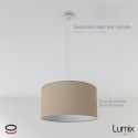XXL cylinder lampshade suspension Arenal Tourterelle covering