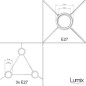 Suspension abat-jour cylindre XXL Revêtement Rose Antique