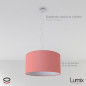 Suspension abat-jour cylindre XXL Revêtement Rose Antique