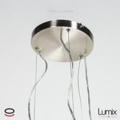 Suspension abat-jour cylindre XXL Revêtement Rose Antique