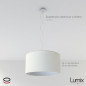 Suspension abat-jour cylindre XXL Revêtement toile Sable