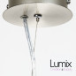 Suspension abat-jour cylindre XXL Revêtement toile noisette