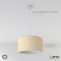 Suspension abat-jour cylindre XXL Revêtement toile noisette