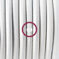 Lampe baladeuse câble textile BLANC, douille thermoplastique avec interrupteur intégré