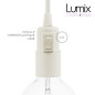 Lampe baladeuse câble textile BLANC, douille thermoplastique avec interrupteur intégré