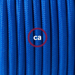 câble textile bleu