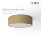 Plafonnier rond revêtement toile Noisette - Diam 38/48 cm Plafonnier rond revêtement toile Noisette - Diam 38/48 cm