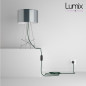 Lampe baladeuse câble textile souple Vert foncé effet soie Lampe baladeuse câble textile souple Vert foncé effet soie