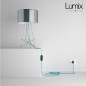 Lampe baladeuse câble textile souple Bleu Azur effet soie Lampe baladeuse câble textile souple Bleu Azur effet soie
